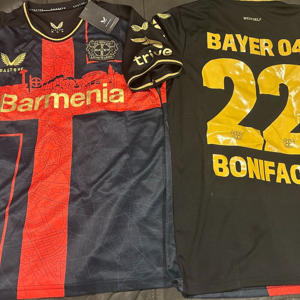 GERMANY BAYER 04 LEVERKUSEN  VICTOR BONIFACE Mens JERSEY Sz M,L,XL,2X By Castore
